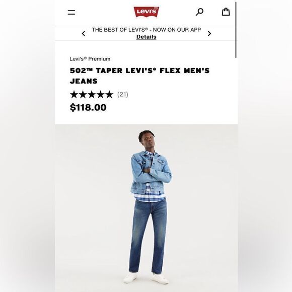 Levi’s 502™ Taper Flex Jeans - Picture 15 of 15